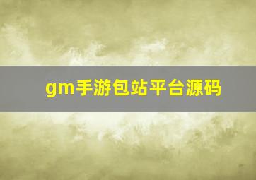 gm手游包站平台源码