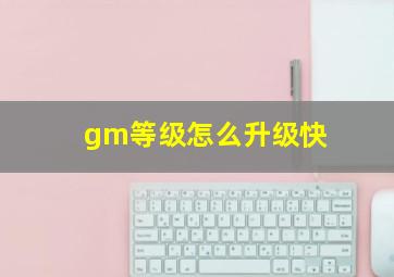 gm等级怎么升级快