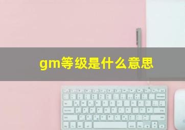 gm等级是什么意思