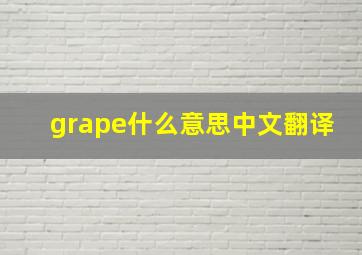 grape什么意思中文翻译