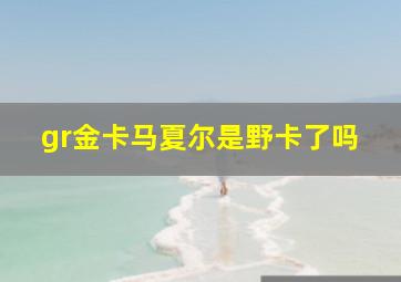 gr金卡马夏尔是野卡了吗