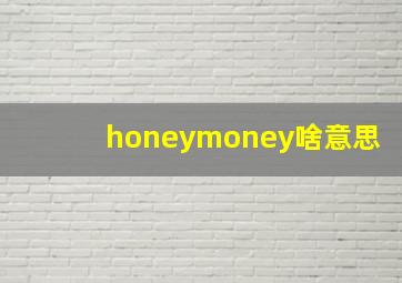 honeymoney啥意思