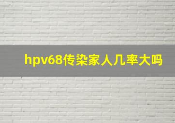 hpv68传染家人几率大吗