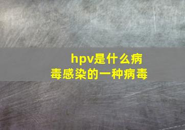 hpv是什么病毒感染的一种病毒