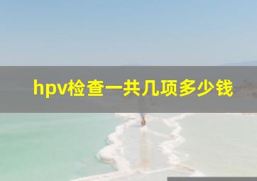 hpv检查一共几项多少钱