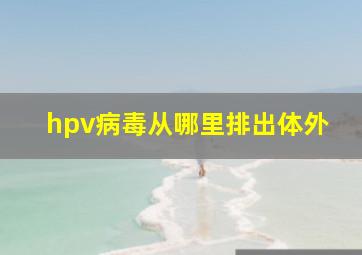 hpv病毒从哪里排出体外