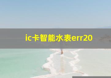 ic卡智能水表err20