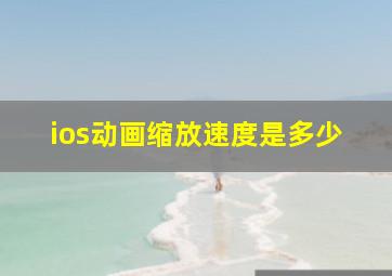 ios动画缩放速度是多少