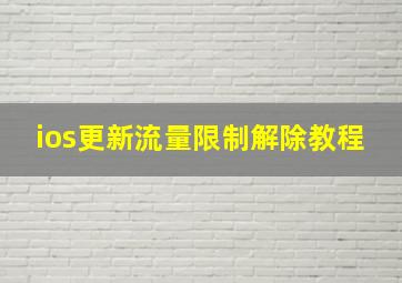 ios更新流量限制解除教程