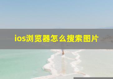 ios浏览器怎么搜索图片