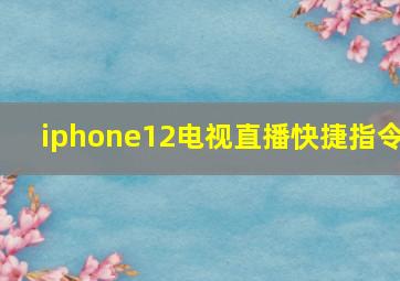 iphone12电视直播快捷指令