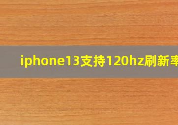 iphone13支持120hz刷新率吗