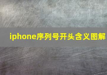 iphone序列号开头含义图解