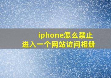 iphone怎么禁止进入一个网站访问相册