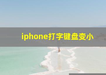 iphone打字键盘变小