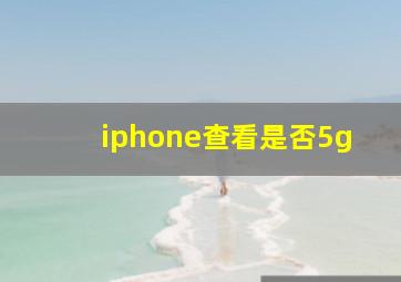 iphone查看是否5g