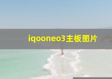 iqooneo3主板图片