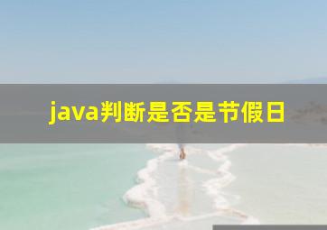 java判断是否是节假日