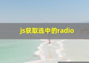 js获取选中的radio