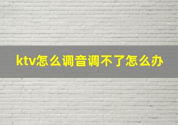 ktv怎么调音调不了怎么办