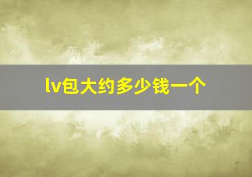 lv包大约多少钱一个