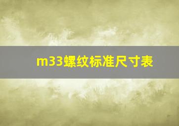 m33螺纹标准尺寸表