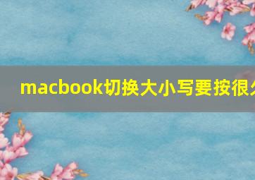 macbook切换大小写要按很久