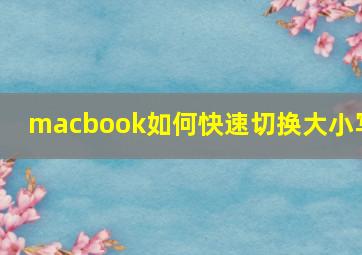 macbook如何快速切换大小写