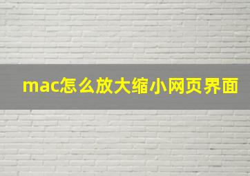 mac怎么放大缩小网页界面