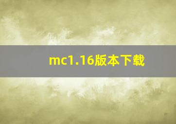 mc1.16版本下载