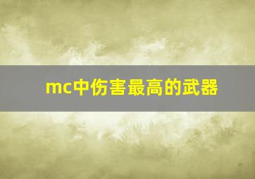 mc中伤害最高的武器