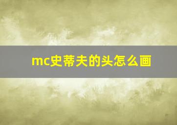 mc史蒂夫的头怎么画