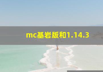 mc基岩版和1.14.3