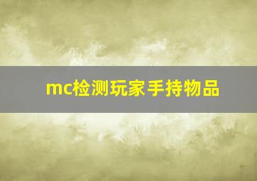 mc检测玩家手持物品