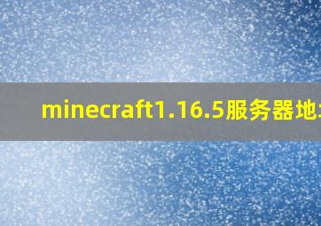 minecraft1.16.5服务器地址