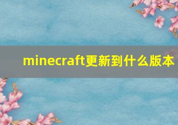 minecraft更新到什么版本