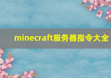 minecraft服务器指令大全