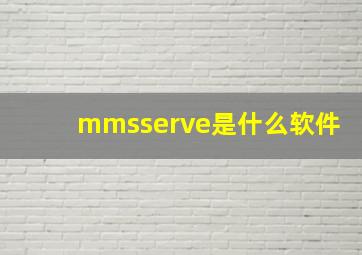 mmsserve是什么软件