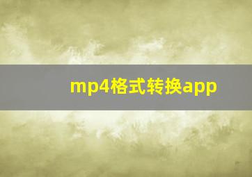 mp4格式转换app