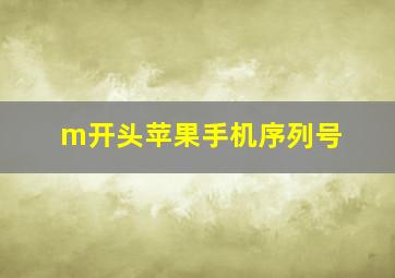 m开头苹果手机序列号