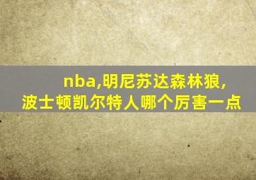 nba,明尼苏达森林狼,波士顿凯尔特人哪个厉害一点