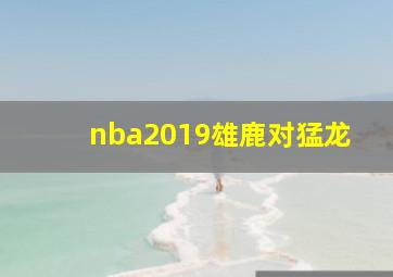 nba2019雄鹿对猛龙