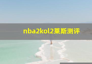 nba2kol2莱斯测评