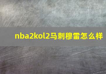 nba2kol2马刺穆雷怎么样