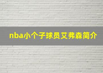 nba小个子球员艾弗森简介