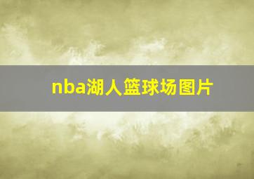 nba湖人篮球场图片