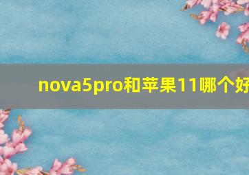 nova5pro和苹果11哪个好