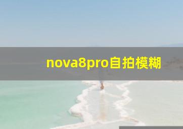 nova8pro自拍模糊