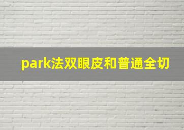 park法双眼皮和普通全切