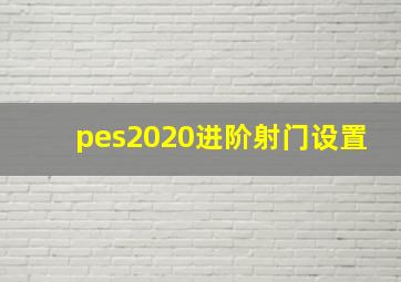 pes2020进阶射门设置